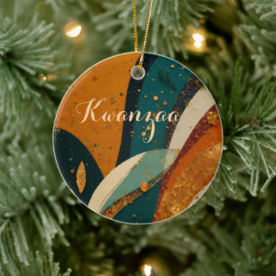 Décoration En Céramique Élégance des fêtes de Kwanzaa