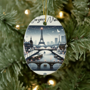 Décoration En Céramique Elégance d'hiver parisienne, Ville lumière