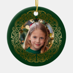 Décoration En Céramique Elégant cadre Ornate Gold Filigree photo