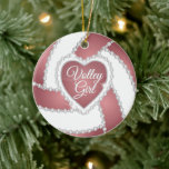 Décoration En Céramique Élégant Diamond Heart Rose Gold Volleyball<br><div class="desc">do-it-yourself Joueur de volley-ball Sport Ornements de Noël en or rose et blanc avec faux diamant et texte do-it-yourself. REMARQUE : SEULEMENT CHANGER LES ZONES MODÈLES NÉCESSAIRES! 😀 Si nécessaire, vous pouvez supprimer le texte et commencer à ajouter le texte et la police que vous voulez. 📌 Si vous avez...</div>