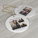Décoration En Céramique Élégant Merci photo Mariage Lettré à la main<br><div class="desc">Une façon géniale et réfléchie de remercier vos amis,  votre famille et vos collègues qui sont venus à votre jour de mariage avec cette photo moderne merci ornement avec écriture manuscrite effet or écrit "merci" Photos à la fois sur le devant et l'envers</div>