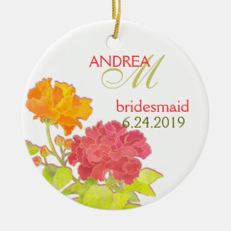 Décoration En Céramique Elegant Peony Mariage Bridesmaids Cadeau