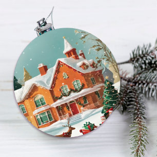 Décoration En Céramique Elégante carte postale Joyeux Noël