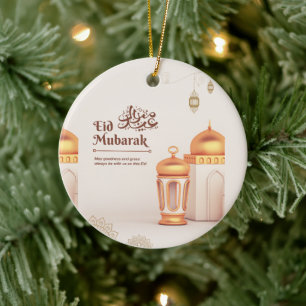 Décoration En Céramique Élégante lanterne de mosquée Eid Mubarak Art