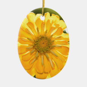 Décoration En Céramique Élégante marguerite fleurie jaune