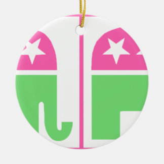 Décoration En Céramique éléphant de Parti Républicain avec la frontière
