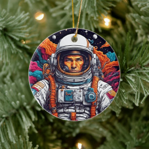 Décoration En Céramique Élever votre espace avec notre art rétro astronaut