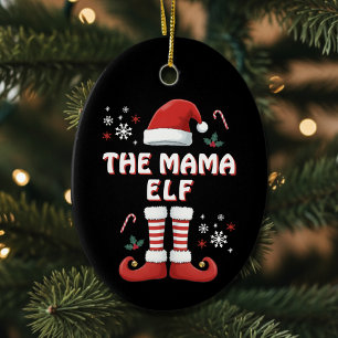 Décoration En Céramique Elf Boots Père Noël Casquette Noir Noël