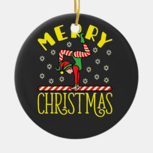 Décoration En Céramique Elfe de gymnaste sur poutre Gymnastique T-shirt de