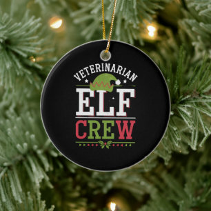 Décoration En Céramique Elfe de Noël vétérinaire technicien vétérinaire 