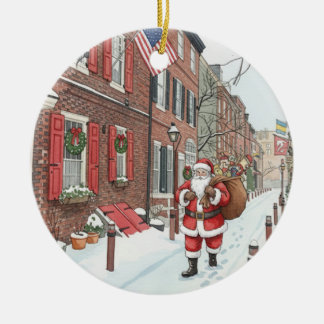 Décoration En Céramique Elfreth's Alley à Philly à Noël