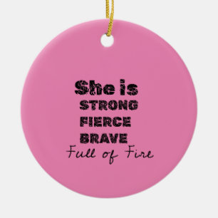 Décoration En Céramique elle est forte feirce brave plein de feu