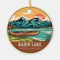 Emblème de pêche nautique du lac Badin en Caroline
