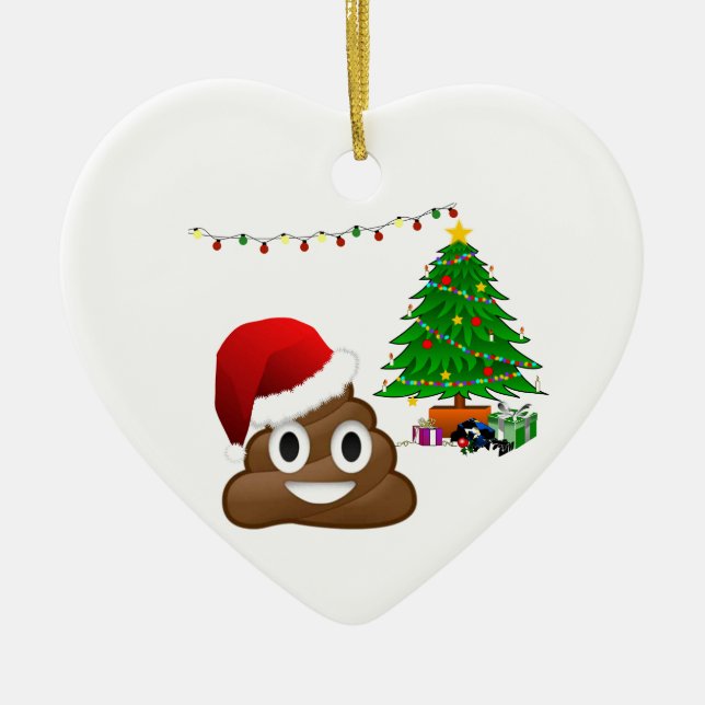Décoration En Céramique emoji de noël (Devant)