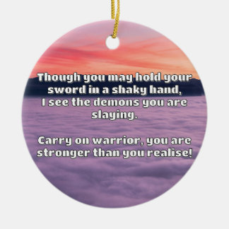 Décoration En Céramique Empath Warrior Citation positive Encouragement