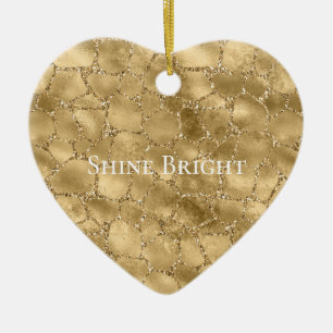 Décoration En Céramique Empreinte de léopard de Parties scintillant de gla