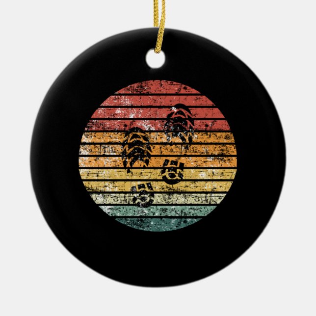 Décoration En Céramique Empreinte de Randonnée (Devant)