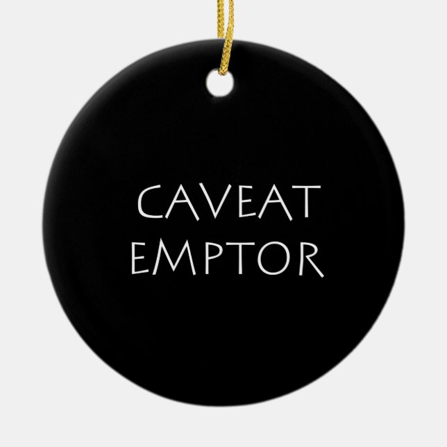 Décoration En Céramique Emptor Caveat (Devant)