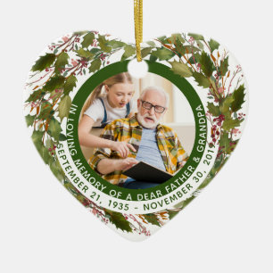 Décoration En Céramique En mémoire d'amour Père grand-père Noël commé