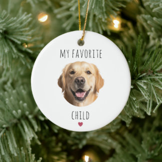 Décoration En Céramique Enfant à fourrure préféré drôle - visage de chien