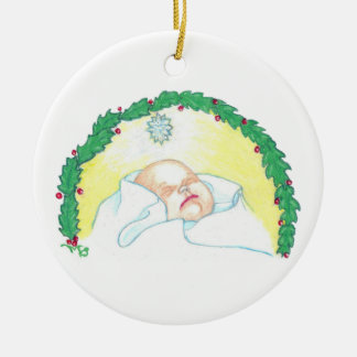 Décoration En Céramique Enfant Jésus couronné