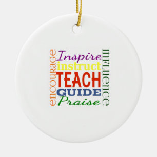 Décoration En Céramique Enfants d'école de professeurs d'image de mot de