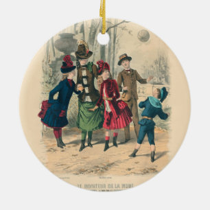 Décoration En Céramique Enfants Famille Antique Victorienne Enfant