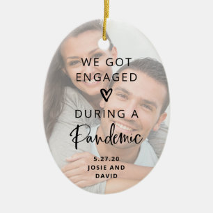 Décoration En Céramique Engagé pendant une pandémie Deux garde-photos