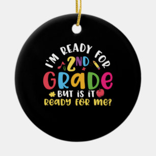 Décoration En Céramique Enseignant de 2e année Je suis prêt pour la 2e ann
