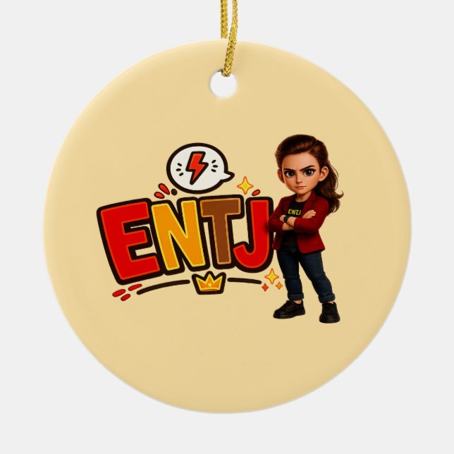Décoration En Céramique ENTJ — A Conquistadora Visionária (Devant)