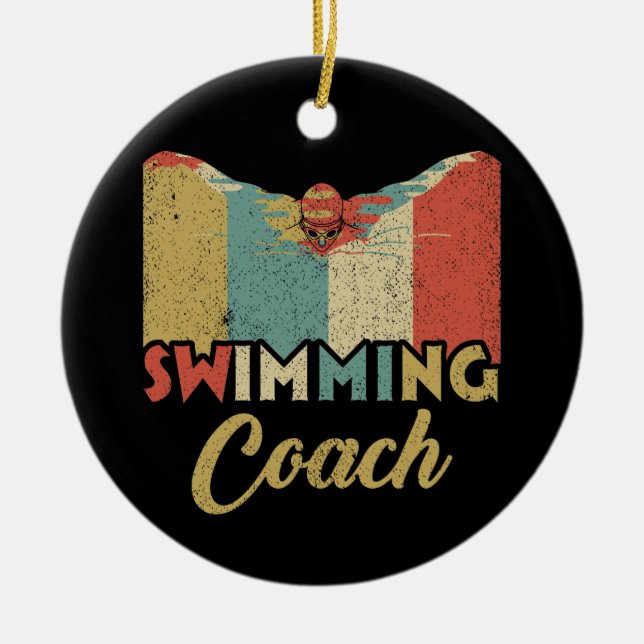 Décoration En Céramique Entraîneur de natation Extraordinaire classique Vi (Devant)