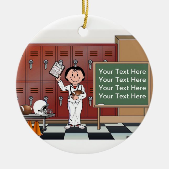 Décoration En Céramique Entraîneur, Football - Femme (Devant)