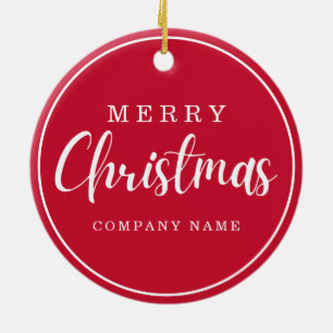 Décoration En Céramique Entreprise Logo Nom de l'entreprise Joyeux Noël Ro