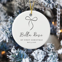 Enveloppé d'amour noir Bow première photo de Noël