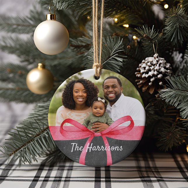 Décoration En Céramique Enveloppé en rouge | Noël photo (Créateur téléchargé)