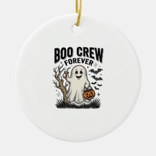 Décoration En Céramique Équipage Boo Forever Vintage Ghost T-shirt Hallowe