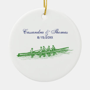 Décoration En Céramique Équipe d'aviron Rameurs de l'équipage de l'aviron