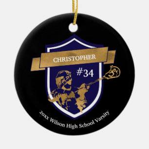 Décoration En Céramique Équipe de joueur de lacrosse # récompense de