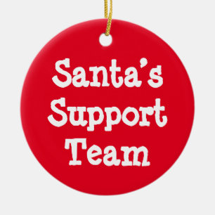 Décoration En Céramique Équipe de support père Noël