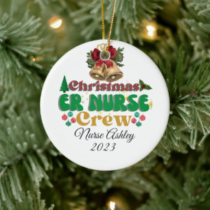 Décoration En Céramique Équipe d'infirmières des urgences personnalisée No