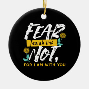 Décoration En Céramique Esaïe 41:10 - Peur Pas Un Verset De Bible Inspirat