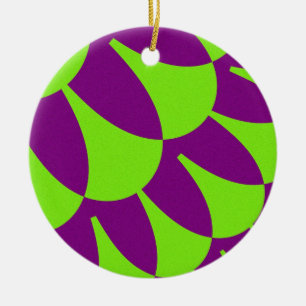 Décoration En Céramique Escales vertes et violettes