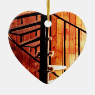 Décoration En Céramique Escalier Spiral Rustique au Cabine