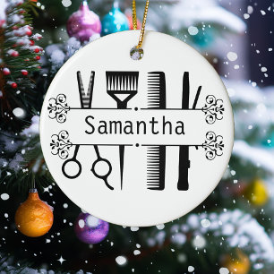 Décoration En Céramique Escaliers Personnalisés Ciseaux Coiffeur