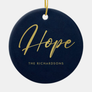 DÉCORATION EN CÉRAMIQUE ESPOIR MINIMAL DE CALLIGRAPHIE DE MARINE D'OR