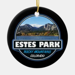 Décoration En Céramique Estes Park Colorado Emblem d'art de voyage