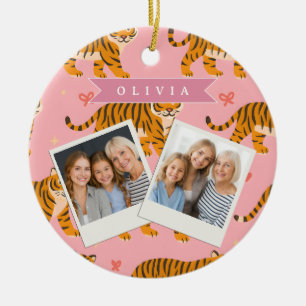 Décoration En Céramique esthétique personnalisée rose chic tigre edge fun
