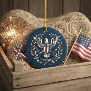 Décoration En Céramique États-Unis 250 Aigle patriotique motif héritage ma