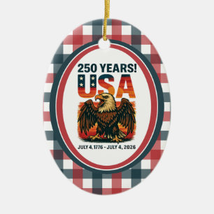 Décoration En Céramique États-Unis 250 ans – Aigle américain patriotique 4