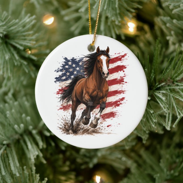 Décoration En Céramique États-Unis 250e Liberté (Arbre)